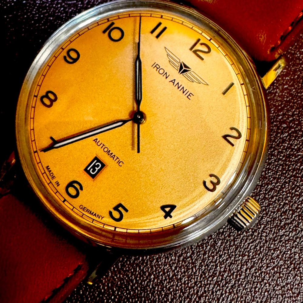 Junkers Iorn Annie Amazonas Impression 41 mm bauhaus watch with rare Swiss ETA